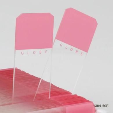 Globe Scientific Diamond® White Glass Color-Coded Microscope Slides with Clipped Corners 1384-50P-cover