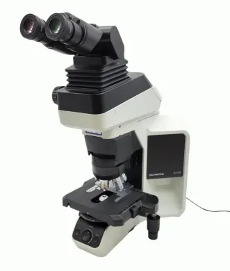 Olympus BX46 LED Microscope with Tilting Lifting Ergo Head and 100x Oil Objective