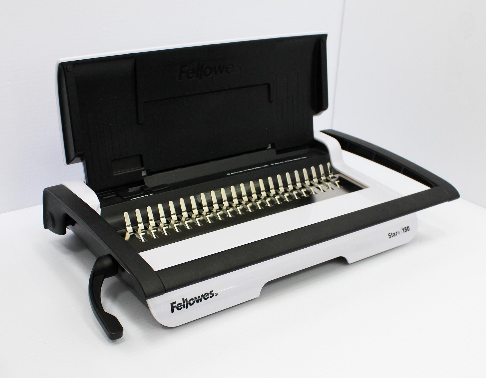 Fellowes Star+150 Manual Comb Binding Machine with 15-Sheet Punch and 150-Sheet Bind Capacity