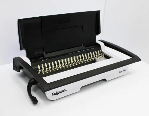 Fellowes Star+150 Manual Comb Binding Machine with 15-Sheet Punch and 150-Sheet Bind Capacity