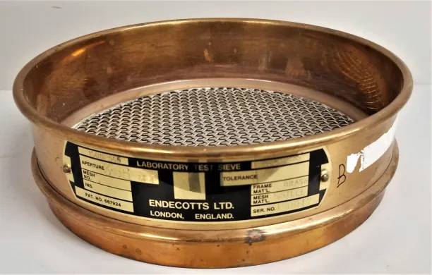 Endecotts 8" Diameter 3.55mm Brass Frame Stainless Steel Mesh Test Sieve