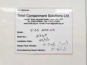 Total Contaminant Solutions T.C.S 1000MR Ductless Fume Cupboard Lab, 5 of 18