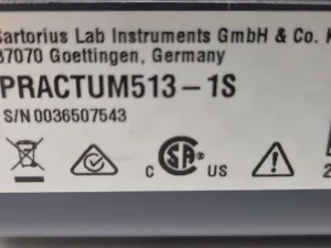Sartorius Practum 513 Precision Analytical Balance with 510g Capacity and 1mg Readability, 8 of 8