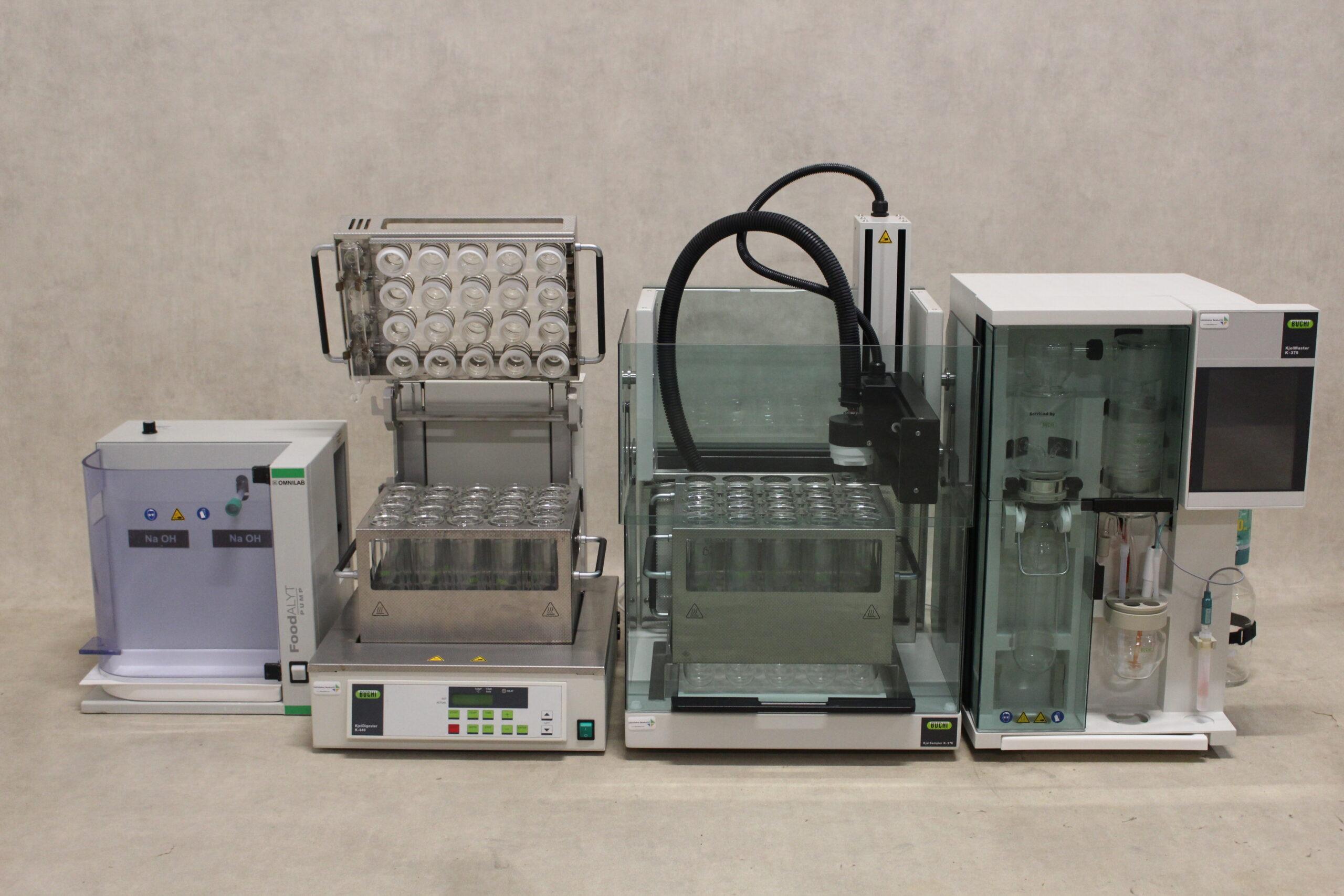 Büchi KjelMaster K-375 & KjelSampler K-376 Automated Kjeldahl Nitrogen Analysis System