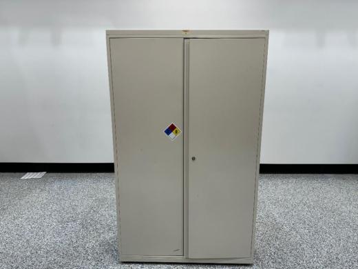 4-Foot Metal Storage Cabinet with Lockable Dual Doors and Adjustable Shelves-cover