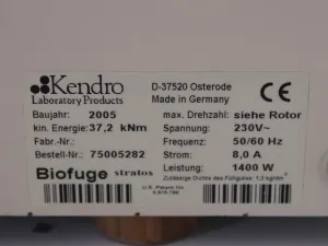 Heraeus Biofuge Stratos Refrigerated Centrifuge with Swing-Out Rotor, 12 of 12