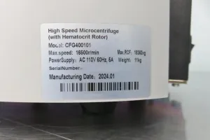 Four E’s Scientific CFG400101 High-Speed Hematocrit Microcentrifuge with Touch Screen Control, 8 of 14