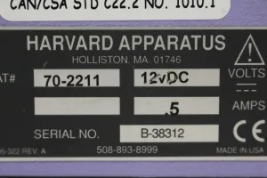 Harvard Apparatus Model 11 Plus Microprocessor Single Syringe Pump for Precise Infusion, 4 of 4
