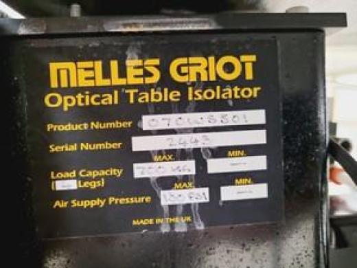 Melles Griot Optical Table Isolator 070W5501-cover