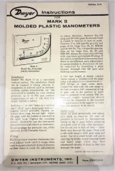 Dwyer Mark II Model 25 Inclined-Vertical Manometer (0-3.0" W.C.), 4 of 6
