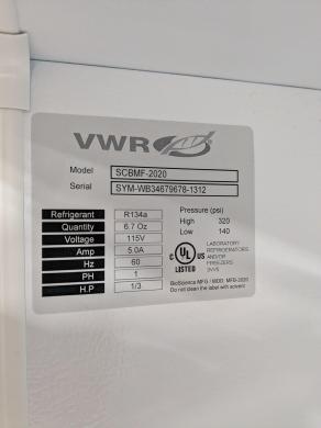 VWR SCBMF-2020 -20°C Laboratory Freezer with Key | QuestPair