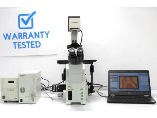 Olympus IX81 Inverted Fluorescence Motorized Microscope with Automated Z-Axis and Filter Turret-cover