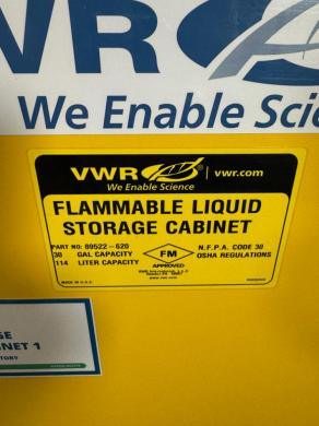 VWR 30 Gallon Flammable Liquid Storage Cabinet-cover