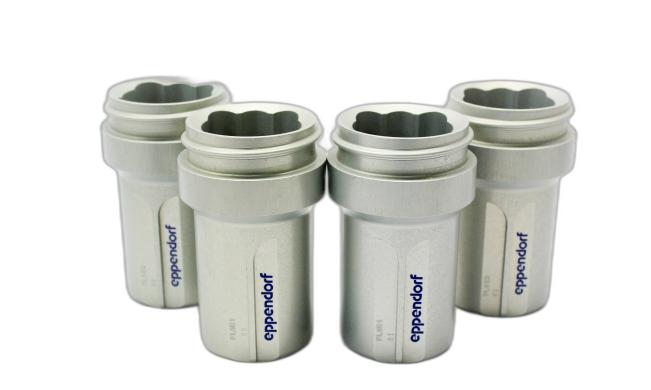 Eppendorf Set of 4 Round Centrifuge Buckets Model 5702722006 for Rotor A-4-38, 4400 RPM-cover