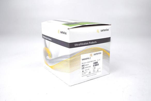 Sartorius Vivaspin 2 VS0291 Centrifugal Ultrafiltration Device, 3 kDa MWCO PES, 25/Box-cover