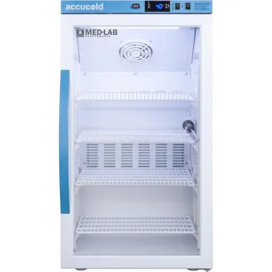 Accucold ARG3ML 3 Cu.Ft. Glass Door Counter Height Laboratory Refrigerator