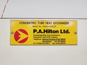 P.A.Hilton LTD Concentric Tube Heat Exchanger for Laboratory Thermal Management, 19 of 19
