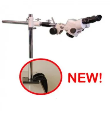 Meiji EMZ-5 Zoom Stereo Microscope with MA502 Eyepieces, FS Focus Holder, and S-4600 Boom Stand