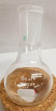 Corning PYREX 4320-100 100mL Round Bottom Boiling Flask with 24/40 ST Joint-cover