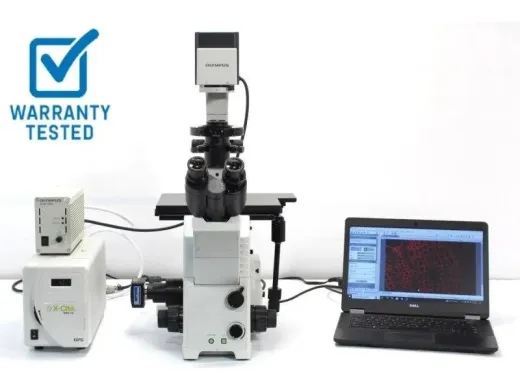 Olympus IX71 Inverted Fluorescence Microscope with New Filter Sets and 8.3MP Camera