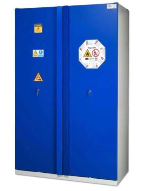 Large safety cabinet for lithium batteries with double door LITHIUMSAFE CHEMISAFE-cover