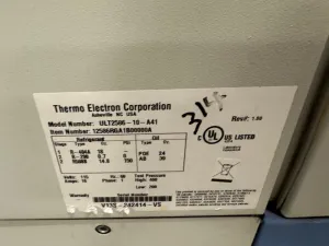 Thermo Scientific Ultima Plus ULT2586-10-A41 -80°C Ultra Low Temperature Freezer, 3 of 3