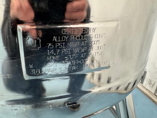 Alloy Products 150L Portable Stainless Steel Tank with Wheeled Frame-cover