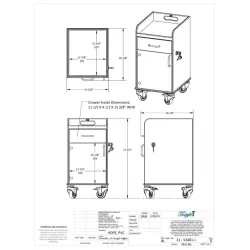 TrippNT Bedside Cart with Lockable Storage and Mobile Casters for Clinical Use, 3 of 6