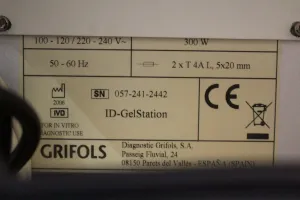 Grifols ID-Gelstation Automated Immunohaematology and Blood Typing System, 3 of 3