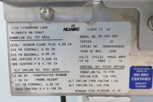 NuAire LabGard NU-425-600 Class II A/B3 Biological Safety Cabinet – 6ft, 14 of 14