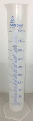 Nalgene 3662-0500 500mL Polypropylene Graduated Cylinder with Blue Base, 6 of 8