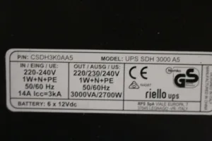 Riello SDH 3000 A5 UPS, 2 of 2