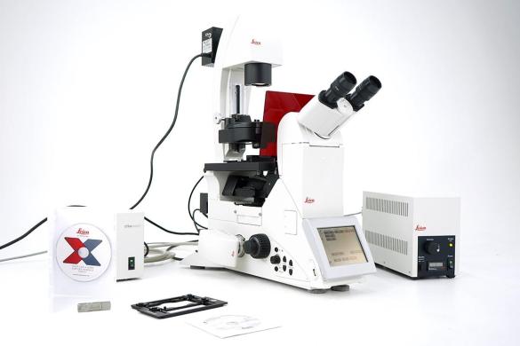 Leica DMi8 Inverted Research Fluorescence Microscope with DFC3000 G Camera, 5×–40× Objectives and LAS X-cover