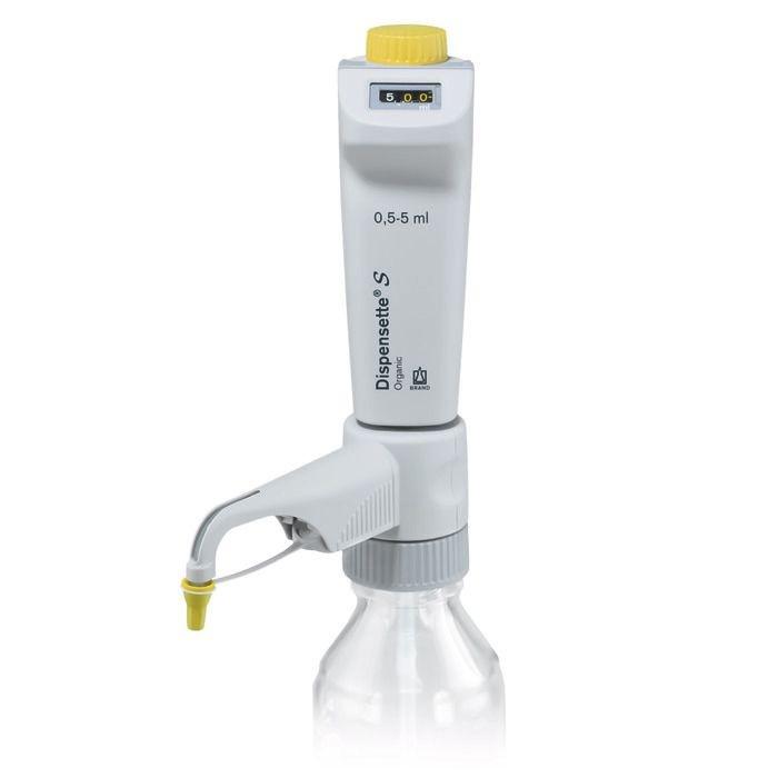 BrandTech Scientific Dispensette S Organic Digital Bottletop Dispenser, 0.5 to 5mL