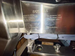 Sartorius Palletank Pro Mixer 100L Mobile Touchscreen Cart-Mounted Mixer, 6 of 7