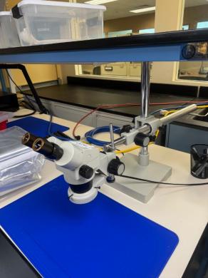 Stereo Microscope with Binocular Head and Articulated Arm Stand for Precise Laboratory Inspection-cover