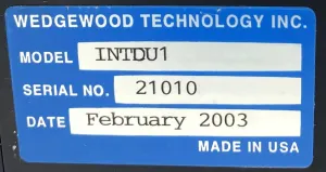 Wedgewood Integra INTDU1 UV Analyzer Controller, 7 of 7
