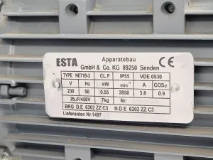 ESTA TK 6 Mini Dust Extractor for Laboratory Air Filtration and Dust Control, 6 of 15