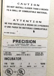 Precision Economy 5EM Gravity-Convection Laboratory Incubator, 4.5 Cu-Ft Capacity, 6 of 6