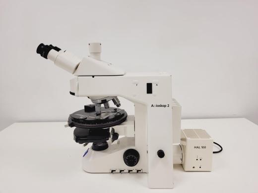 Zeiss AxioSkop 2  Microscope w/ 3 x Objectives 20/40/100x Lab-cover