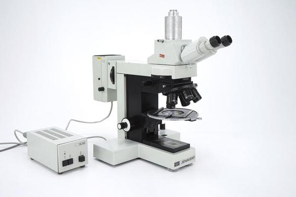 Carl Zeiss Jena Jenavert Trinocular Fluorescence Metallurgical Microscope 5x 10x 20x 50x 100x