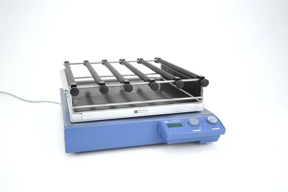 IKA HS 501 D Digital Horizontal Shaker, 0–300 rpm, AS 1.10 Platform and 6 × AS 1.12 Clamping Bars