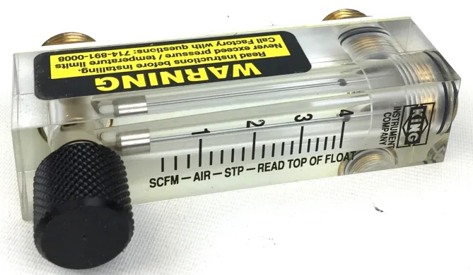 King Instrument 7530 Series 50mm Rotameter with 316L Stainless Steel Components