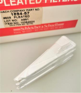 Hach QT 1894-57 Pleated #605 Filter Papers, 125mm, Pack of 100-cover