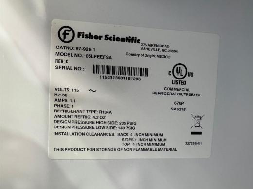 Thermo Fisher Scientific 05LFEEFSA Undercounter Freezer-cover