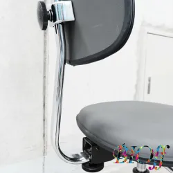 Toyo Kogei SK-825 Black Laboratory Chair with Backrest and Casters, 5 of 6