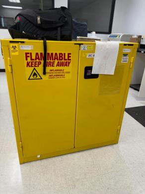 Global Industrial BS30 30 Gallon Flammable Liquid Storage Cabinet, OSHA & NFPA Compliant-cover