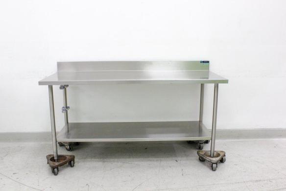 Amtekco 4WT372SD5BSMCR 6 ft Stainless Steel Laboratory Table with Backsplash-cover