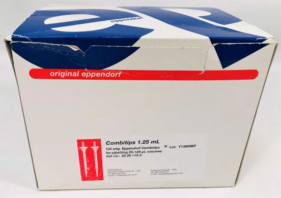 Eppendorf CombiTips 22261100 Positive Displacement Pipette Tips 1.25 mL, Pack of 100