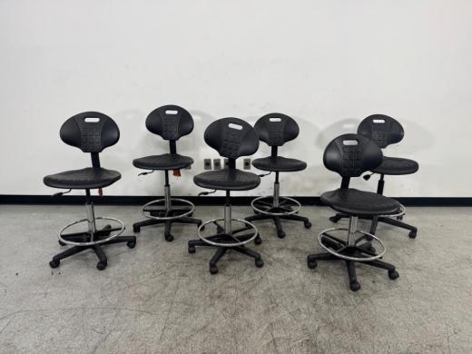 BenchPro Ergonomic Laboratory Chairs with Adjustable Height and Footrest Ring (Set of 6)-cover